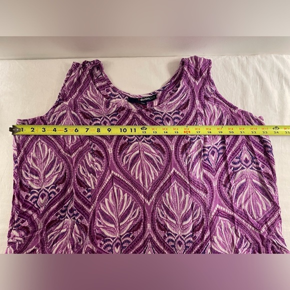 Denim 24/7 Sleeveless Sundress Plus Size 22/24 1X Purple & White - Picture 4 of 13